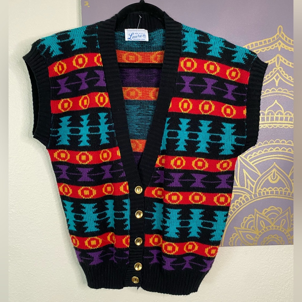 Vintage Button Down Sweater Vest